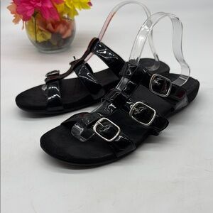 Vionic Mista Stylish Black Women's Orthotic Sandals Size 9 VIO8211